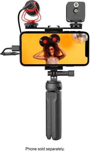 Sunpak Vlogging Kit with Cardioid Microphone and LED Video Light for Smartphones - Black WORLDWIDE DELIVERY