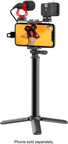 Sunpak Vlogging Kit with Cardioid Microphone and LED Video Light for Smartphones - Black WHERE TO BUY