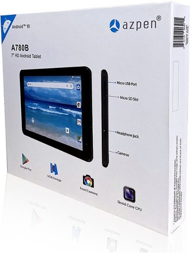 Azpen - 7” Touch Screen Tablet –Android Q 10 – 1GB - Black-Alt_View_Standard_16 