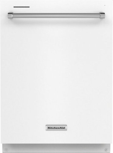 KitchenAid - 24" Top Control Built-In Dishwasher with Stainless Steel Tub, ProWash Cycle, 3rd Rack, 39 dBA - White