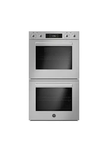 Front. Bertazzoni - 30" Built-In Double Electric Convection Wall Oven Self-Clean with Assistant - Stainless Steel.