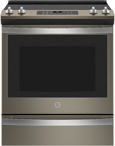 GE - 5.3 Cu. Ft. Slide-In Electric Convection Range with Self-Steam Cleaning, Built-In Wi-Fi, and No-Preheat Air Fry - Slate