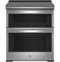 GE Profile - 6.6 Cu. Ft. Slide-In Double Oven Electric True Convection Range with No Preheat Air Fry - Stainless Steel-Front_Standard