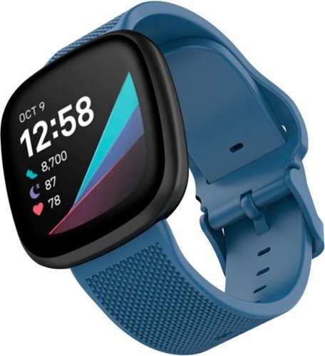 WITHit Fitbit Versa 3 & Fitbit Sense Silicone One size fits all Watch band - Navy/Light Gray/Blush Pink WHERE TO BUY