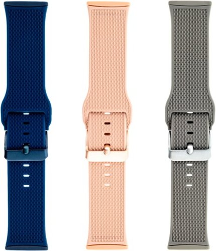 WITHit Fitbit Versa 3 & Fitbit Sense Silicone One size fits all Watch band - Navy/Light Gray/Blush Pink BUY IN EUROPE