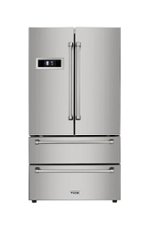 Thor Kitchen - 20.7-cu ft 4-Door Counter-Depth French Door Refrigerator with Ice Maker-Stainless Steel - Stainless steel - Front_Standard