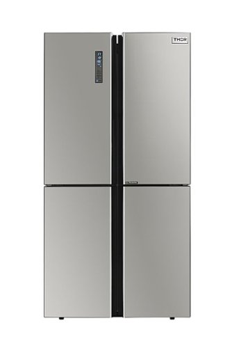 Thor Kitchen - 22 5/8 cu. ft. Stainless Steel Counter Depth 4-Door French Door Refrigerator with Ice Maker- Stainless Steel - Stainless steel
