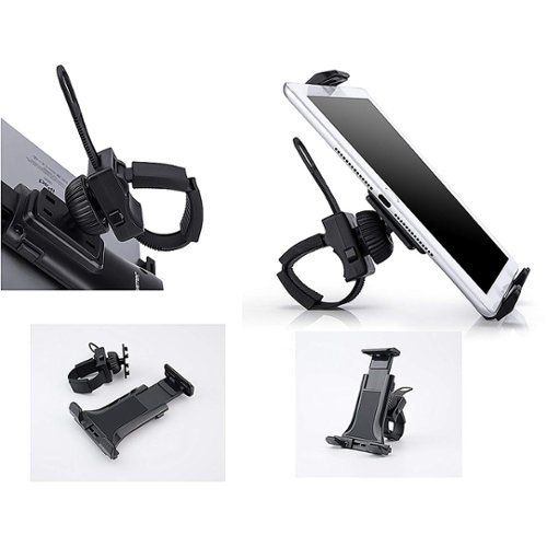 AboveTEK Gym Bike Handlebar Phone/Tablet Holder - Black GLOBAL SHIPPING