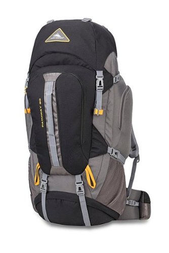 High Sierra Pathway Series 90L Backpack - Black/Slate/Gold INTERNATIONAL SHIPPING