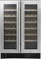 Insignia™ - Dual Zone Wine and Beverage Cooler with Glass Doors - Stainless Steel-Front_Standard