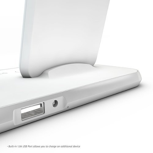 ZENS Stand+Dock Dual Wireless Charger Aluminium 10W - White GLOBAL SHIPPING
