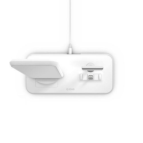 ZENS Stand+Dock Dual Wireless Charger Aluminium 10W - White HOW TO BUY