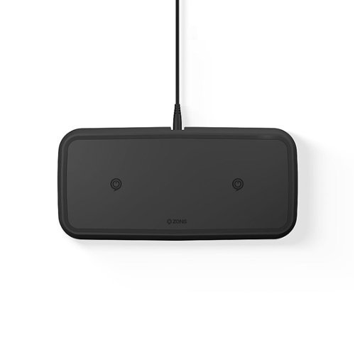 ZENS - Dual Fast Wireless Charger 2x10W - Black-Front_Standard 