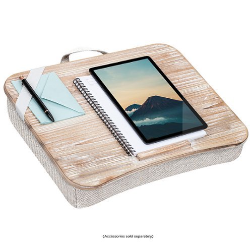LapGear Heritage Lap Desk for 17.3 Laptop - Weathered White GLOBAL SHIPPING