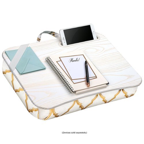 LapGear - Designer Lap Desk for 15.6" Laptop - Gold Quatrefoil