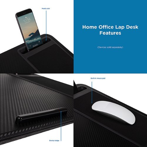 LapGear Home Office Lap Desk for 15.6 Laptop - Black Carbon HOW TO BUY