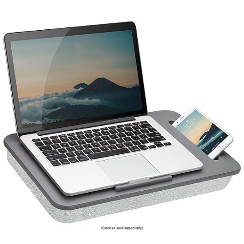 LapGear - Sidekick Lap Desk for 15.6" Laptop - Gray Herringbone
