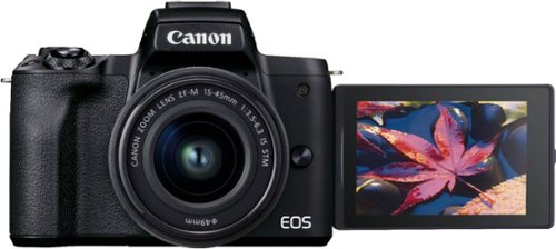 Canon EOS M50 Mark II Mirrorless Camera with EF-M 15-45mm f/3.5-6.3 IS STM Zoom Lens - Black WHERE TO BUY