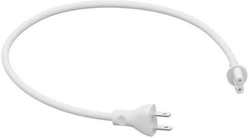 Sonos - Short Straight Power Cable for Five, Beam, and Amp - White