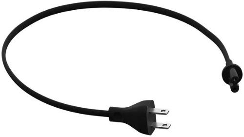 Sonos - Short Straight Power Cable for Five, Beam, and Amp - Black