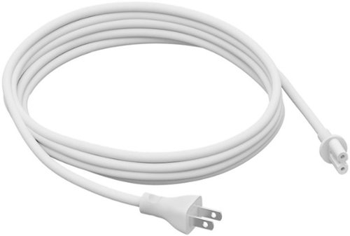 Sonos - Long Straight Power Cable for Five, Beam, and Amp - White