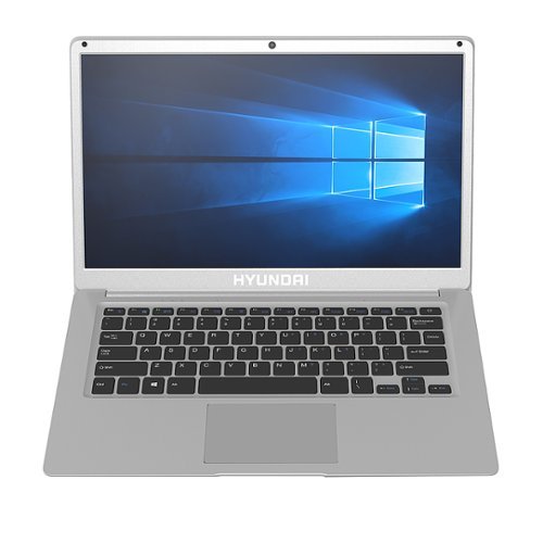 Hyundai - 14.1" Thinnote-A Laptop - Intel Celeron - 4GB Memory - 64GB eMMC - Expandable 2.5" SATA HDD Slot - Silver-Front_Standard 