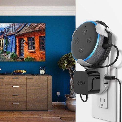 Accell - Power Wall Charger with Holder for Amazon Echo Dot 3rd Gen and 2 USB-A Charging Ports - White-Alt_View_Standard_16 