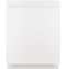 GE - 24" Top Control Built-In Dishwasher with Autosense Cycle, Piranha Food Disposer; 51 dBA - White-Front_Standard 