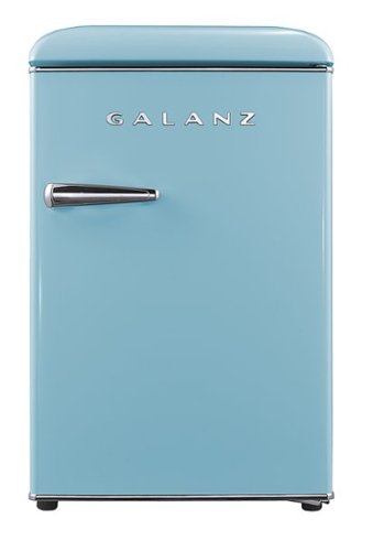 Galanz - Retro 2.5 Cu. Ft Mini Fridge - Blue-Front_Standard 