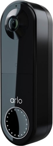 Arlo - Essential Wi-Fi Smart Video Doorbell - Wired or Battery Operated - Black