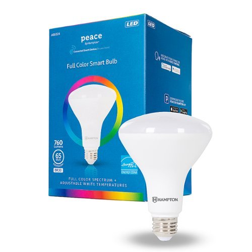 Peace by Hampton - Full Color BR30 LED Smart Wi-Fi Floodlight Bulb (1-Pack) - Multicolor