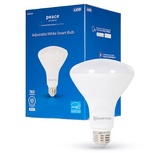 Peace by Hampton - Adjustable White BR30 LED Smart Wi-Fi Floodlight Bulb (1-Pack) - Adjustable White