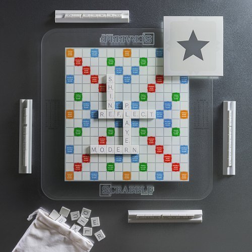 Winning Solutions Scrabble Board Game - Glass Edition INTERNATIONAL SHIPPING