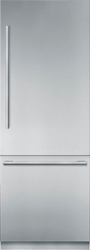 Thermador - Freedom Collection 16 cu. ft. Bottom Freezer Built-in Smart Refrigerator with Masterpiece Series Handles - Silver