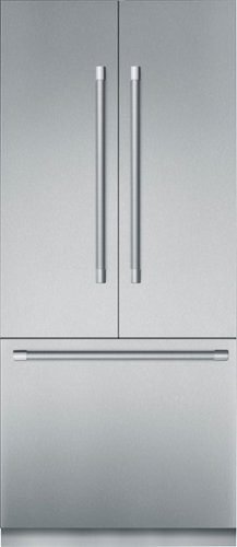 Thermador - Freedom Collection 19.4 cu. ft. French Door Built-in Smart Refrigerator with  Professional Series Handles - Silver