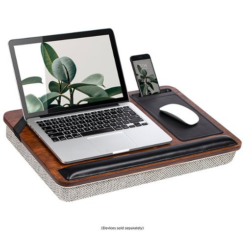 Rossie Home - Premium Bamboo Lap Desk for 15.6" Laptop - Espresso