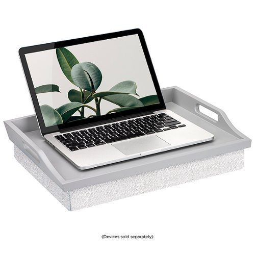 Rossie Home - Wood Lap Tray for 15.6" Laptop - Calming Gray