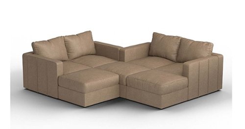 Lovesac - 7 Seats + 8 Sides Combed Chenille & Standard Foam - Taupe