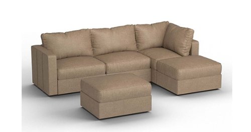 Lovesac - 5 Seats + 5 Sides Combed Chenille & Lovesoft - Taupe