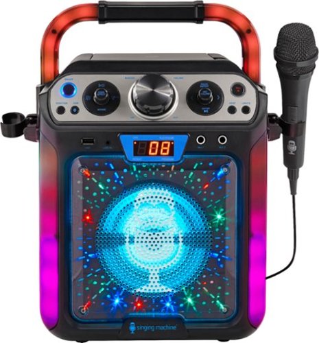 Singing Machine - Groove Cube Hype Karaoke System - Black
