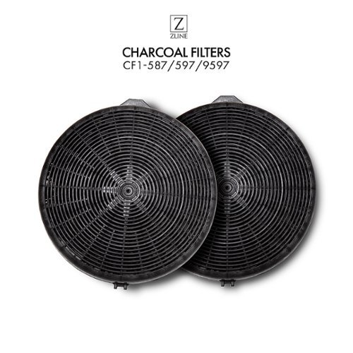 ZLINE Set of Two(2) Charcoal Filters for Models 587/597/9597 (CF1-587/597/9597) - Black