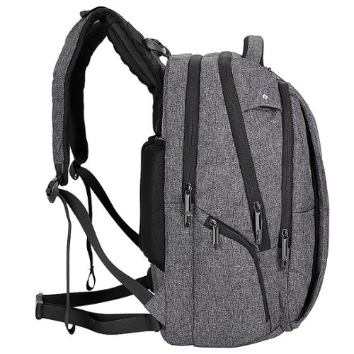 Swissdigital Design Zion Massaging Backpack - Charcoal GLOBAL SHIPPING