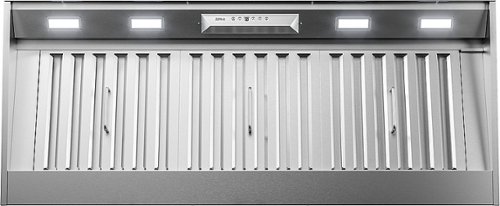 Zephyr - Monsoon I 48 in. 1200 CFM Insert Mount Range Hood with LED Light in Stainless Steel - Stainless steel