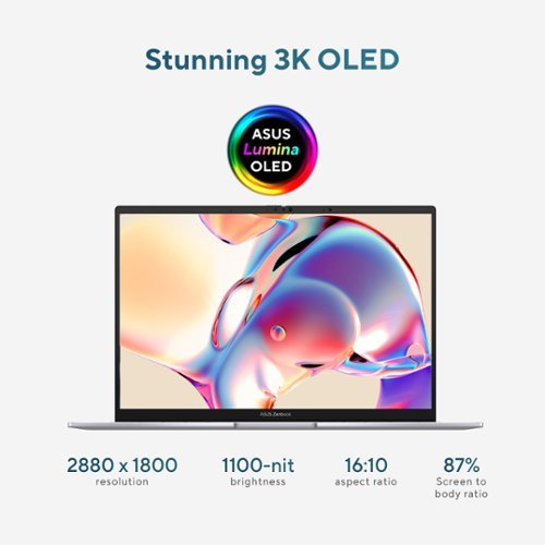 ASUS Zenbook 14 14 3K OLED Touch Screen Laptop - Intel Core Ultra 9 285H - 32GB RAM - 1TB SSD - Foggy Silver WORLDWIDE DELIVERY