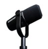 Shure - MV7 Dynamic Cardioid USB Microphone - Black-Front_Standard