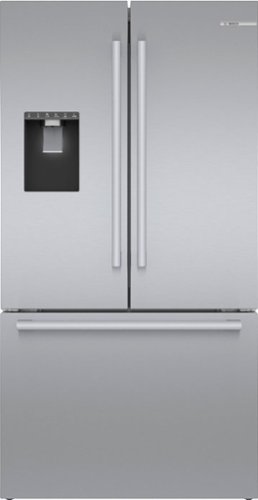 Bosch - 500 Series 21 Cu. Ft. French Door Counter-Depth Smart Refrigerator with External Water and Ice Maker - Stainless steel
