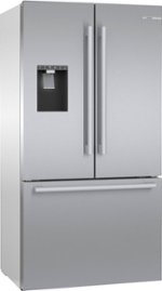 Bosch - 500 Series 21 Cu. Ft. French Door Counter-Depth Smart Refrigerator with External Water and Ice Maker - Stainless steel - Front_Standard