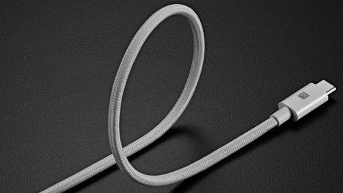 Platinum™ 6.6' USB-C to USB-C Charge-and-Sync Braided Cable for USB-C Smartphones, Tablet, and More - White BUY IN MIDDLE EAST