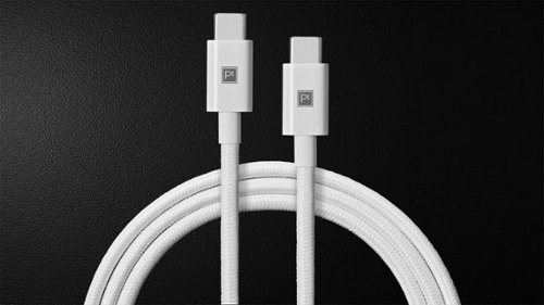 6.6' USB-C TO USB-C CHARGE-AND-SYNC BRAIDED CABLE FOR USB-C SMARTPHONES,  TABLET, AND MORE - WHITE