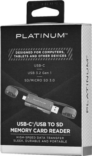 Platinum™ UHS-I USB-C/USB 3.2 Gen 1 Memory Card Reader - Black SHOP ONLINE